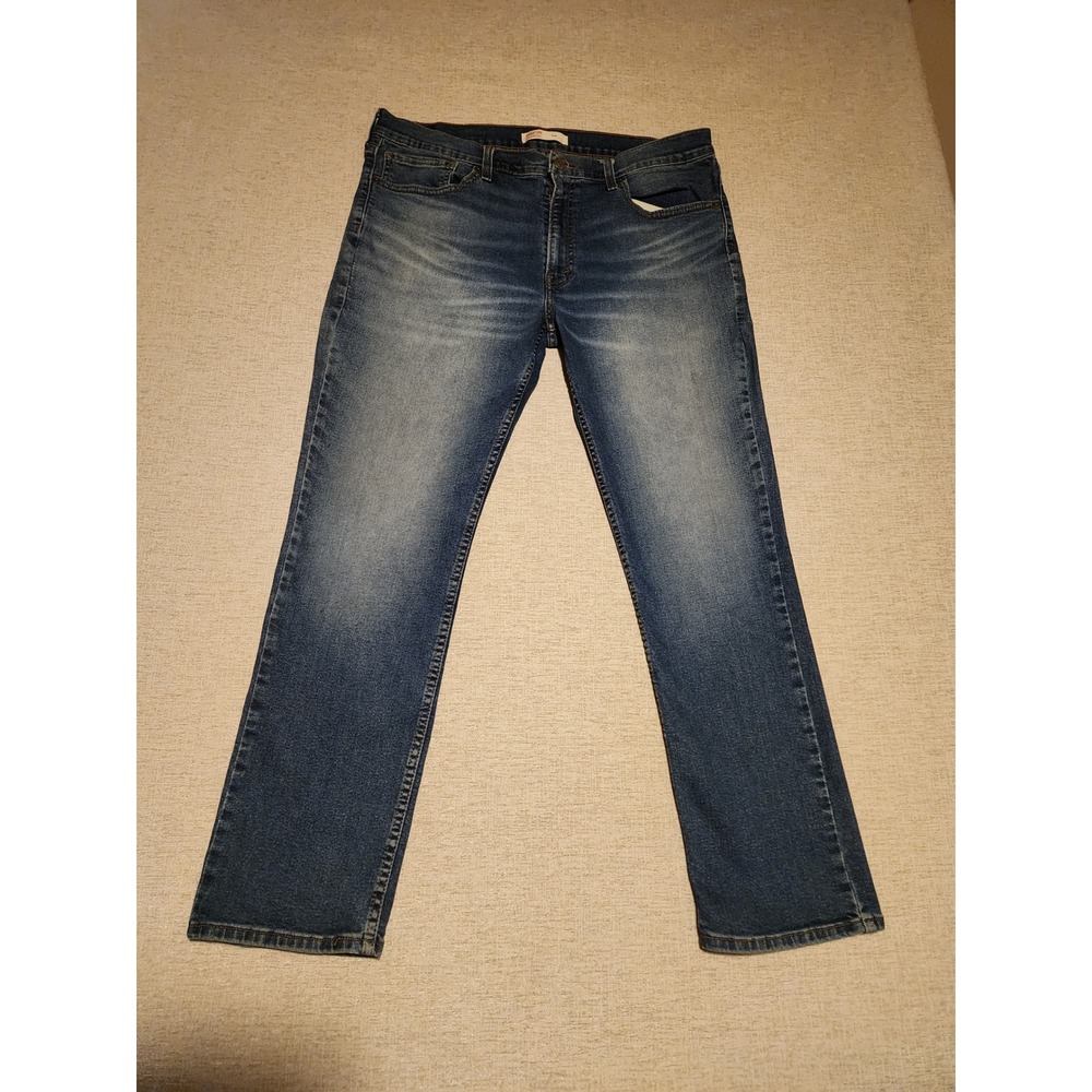 Signature by Levi‎ Strauss Men 36x30 Blue Straight Leg Stretch Jeans Medium Wash
